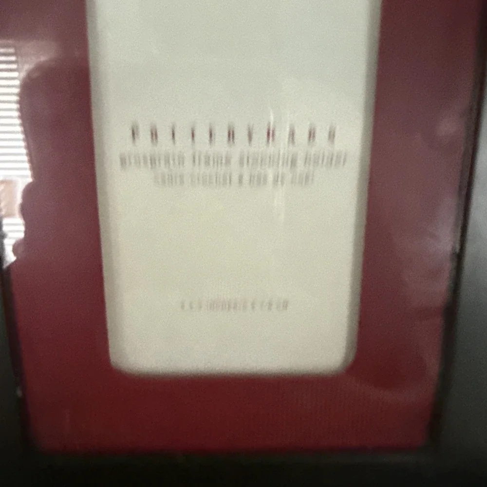 Set 2 Pottery Barn Silver Grosgrain Red Picture Frame Christmas Stocking Holder